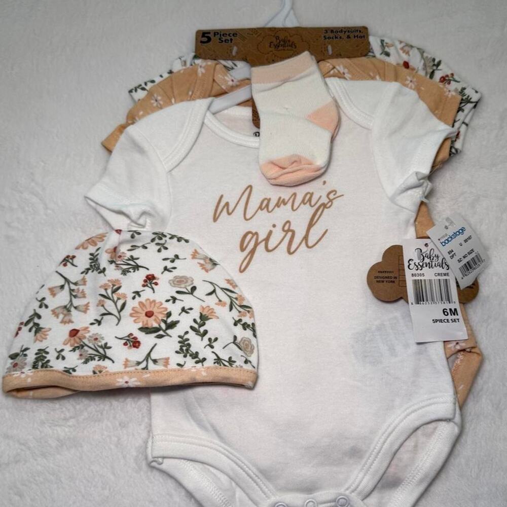 Brand new with tags Baby Essentials 5-piece set, size 6 months